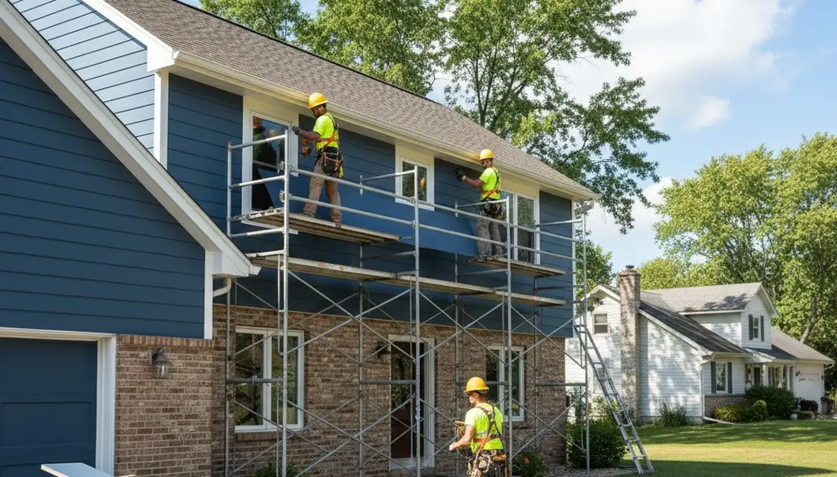 Vinyl siding installation by Minneapolis, MN siding contractor for home exterior improvement