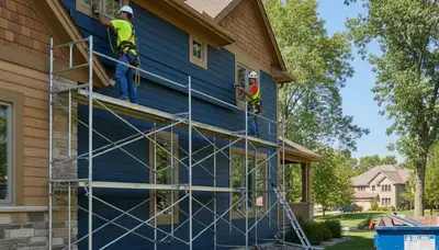 Vinyl siding installation for Minneapolis, MN home exterior by local siding contractor