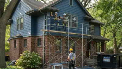 Vinyl siding installation by Minneapolis, MN siding contractor for homes and businesses