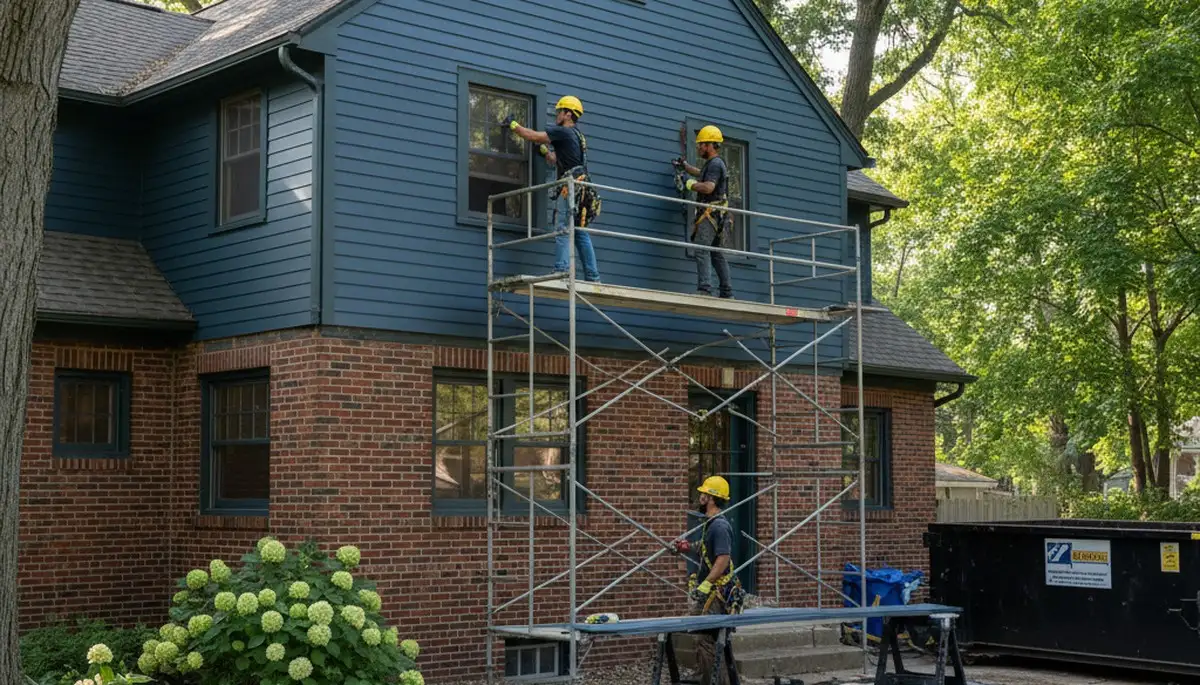 Vinyl siding installation by Minneapolis, MN siding contractor