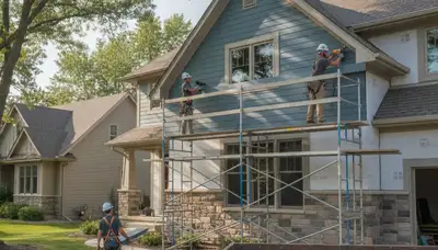 Vinyl siding installation in Minneapolis, MN for a residential home exterior
