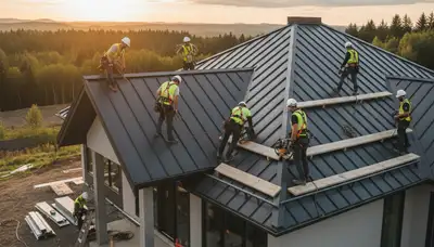 Metal roofing installation in Minneapolis, MN for durable weather protection on a home