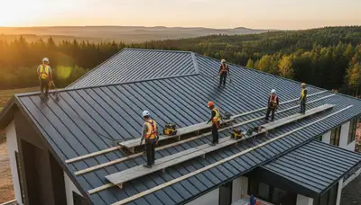 Metal roofing installation on Minneapolis, MN home for durable weather protection
