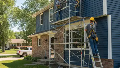 Vinyl siding installation in Minneapolis, MN for a residential home exterior