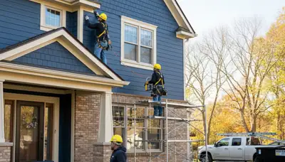 Minneapolis, MN siding contractor installing durable vinyl siding on a home exterior