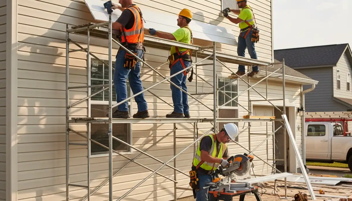 Vinyl siding installation in Minneapolis, MN by FX Remodeling & Exteriors on a residential home